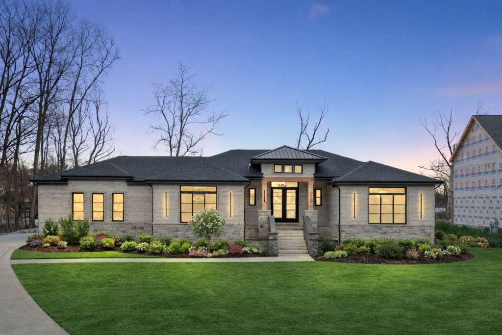 Custom lakefront home on Lake Wormer in Waterford MI